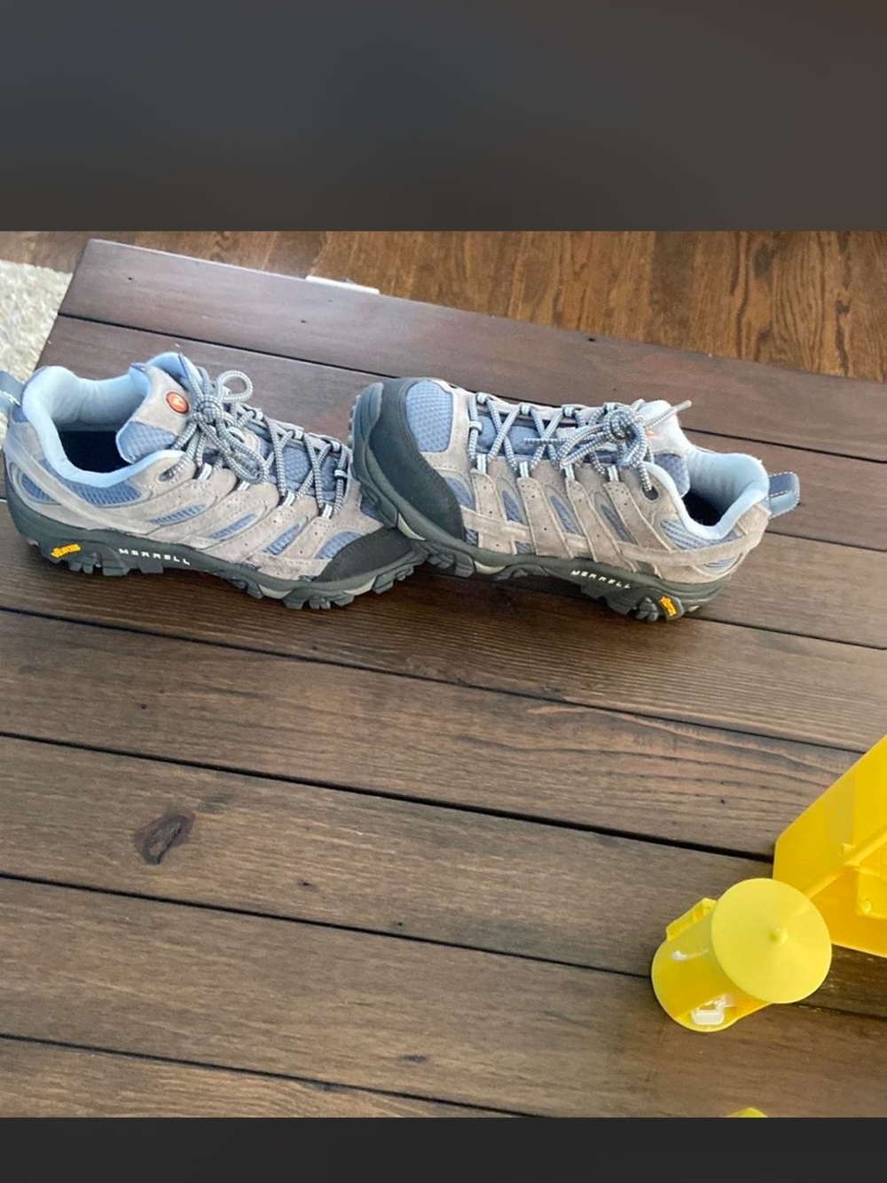 Merrell Moab Light Gray and Blue Trail Sneakers
